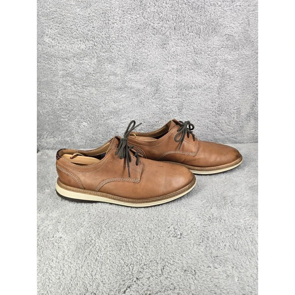 ​Clarks Atticus LT Lace Tan Leather Oxford Shoes Mens Size 9.5 M Casual Dress